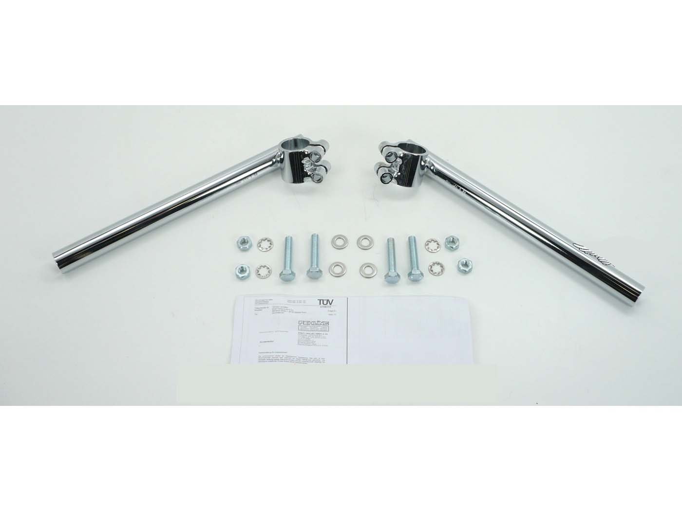 Handlebar Fehling Stub Set 33mm Clamping 265mm Width 22mm Diameter For Zündapp, Kreidler, Hercules, Puch, KTM, DKW, Moped, Mokick, Motorcycle, KKR