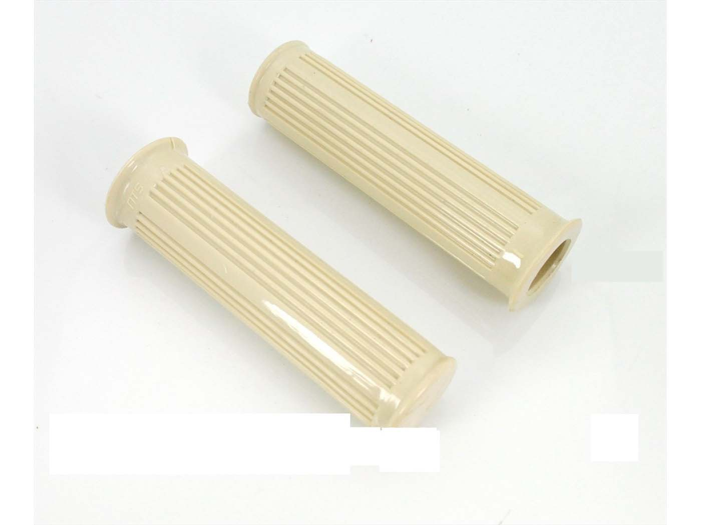 Handle Set Moped 2 Pieces Width 120mm Inner Diameter 22/22mm Color Cream White For Puch DS 50