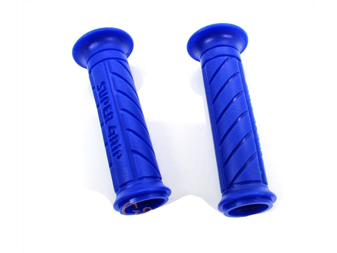 Grips Rubber Blue 130mm 22/24mm For Zündapp, Kreidler, Hercules, Puch, Simson, Piaggio, Peugeot, Yamaha, MBK
