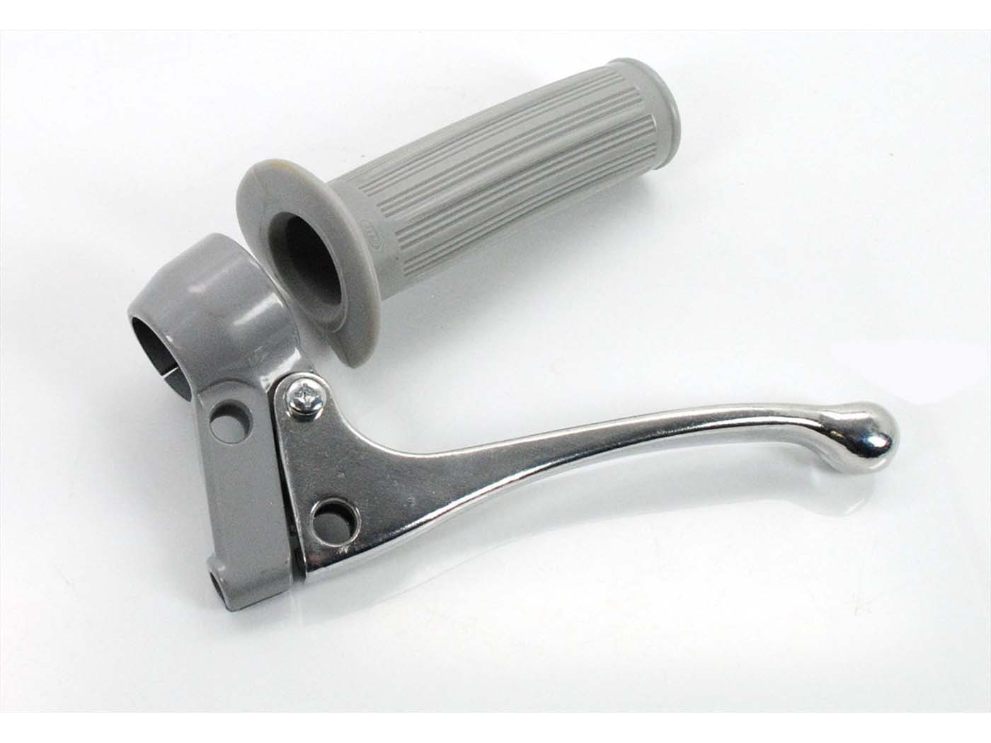 Armature Aluminum 22mm Grey Grooved Rubber Grip 105mm For Zündapp, Kreidler, Hercules, Puch, DKW, KTM, Moped, Moped, Mokick