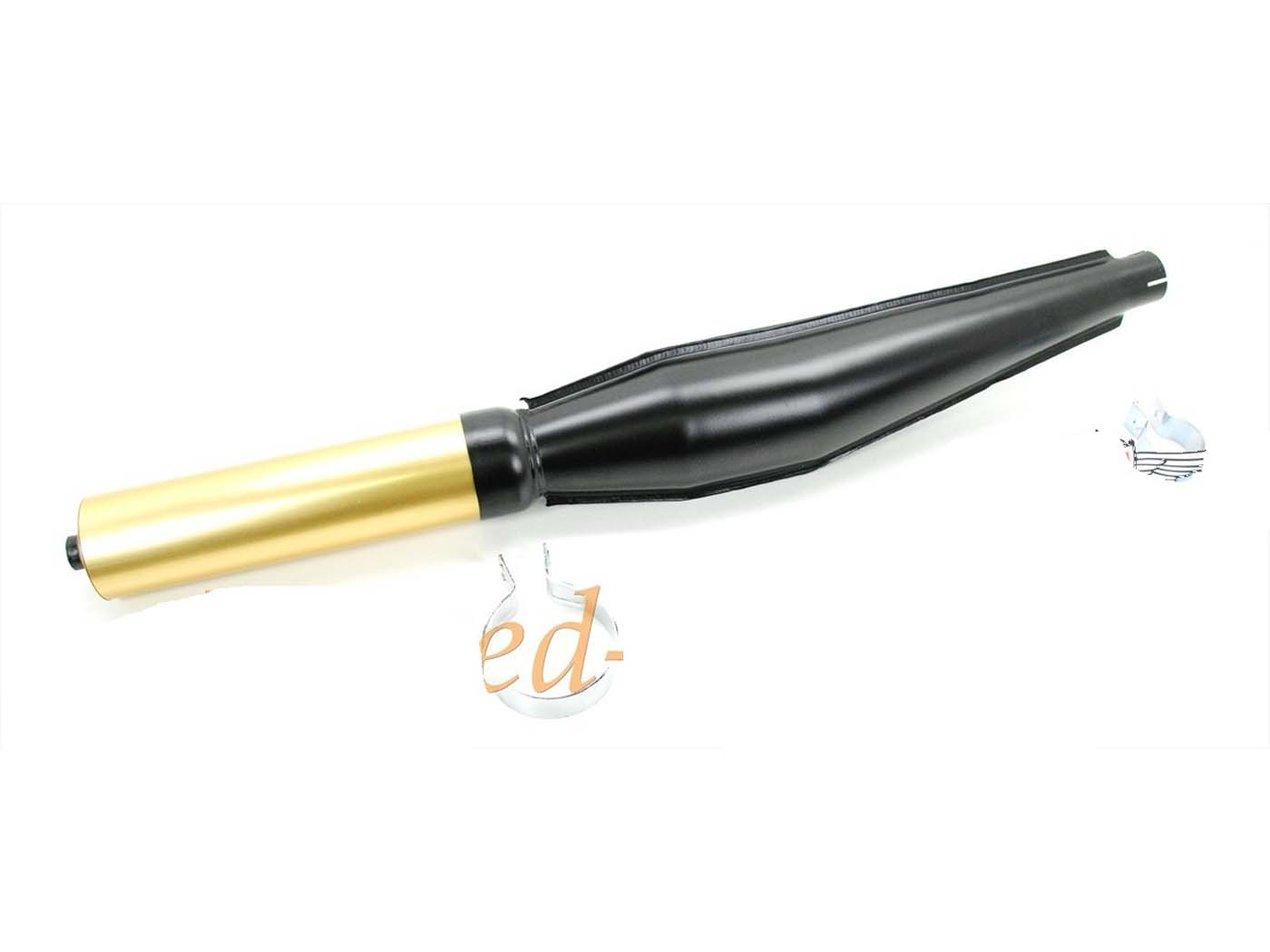 Tuning Exhaust Racing Exhaust Black Gold 32mm For Moped Moped Mokick KKR