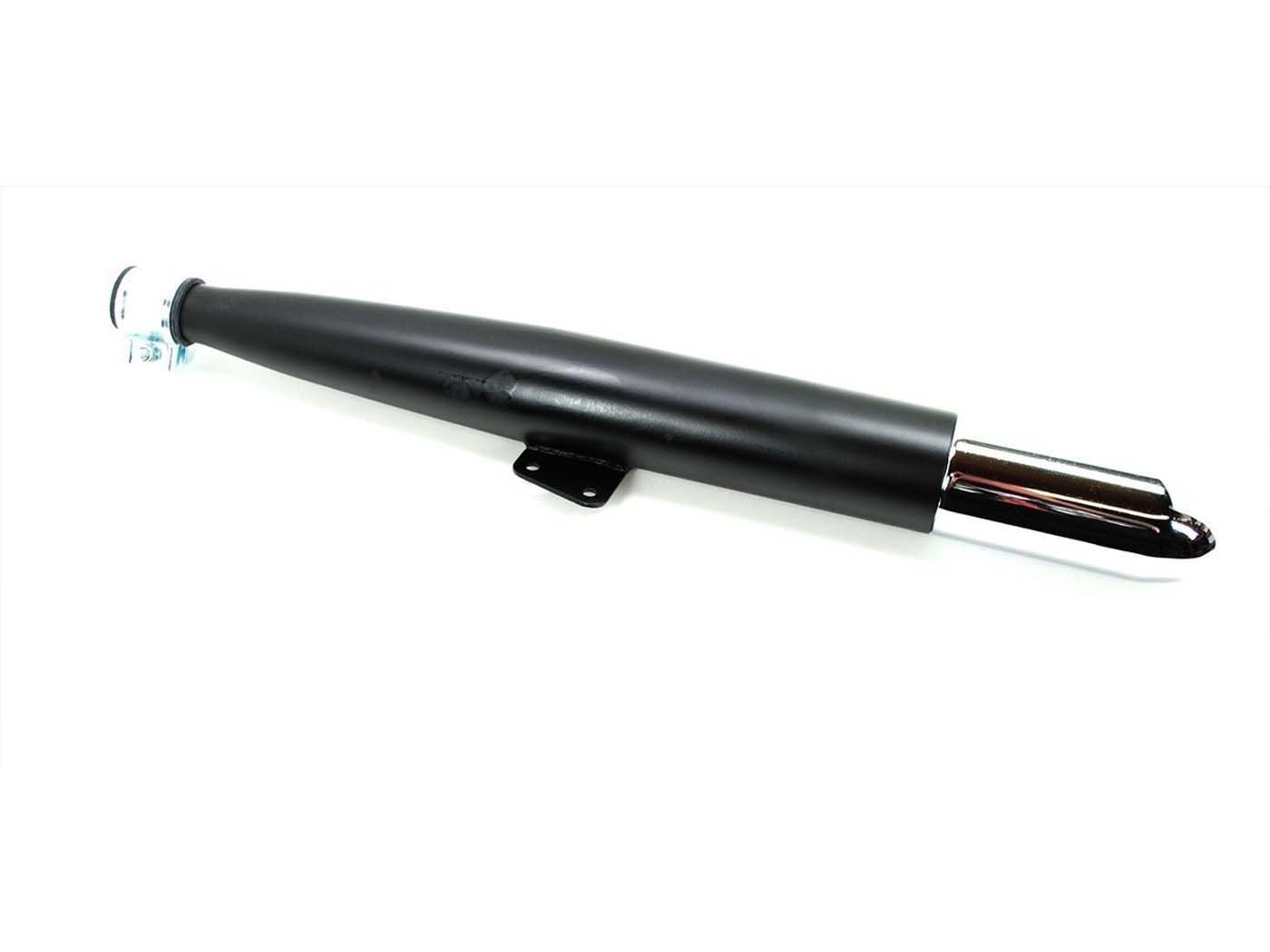 Exhaust Black Chrome 560mm 60mm 28mm For Hercules Prima, Sachs Moped, Mokick, Moped