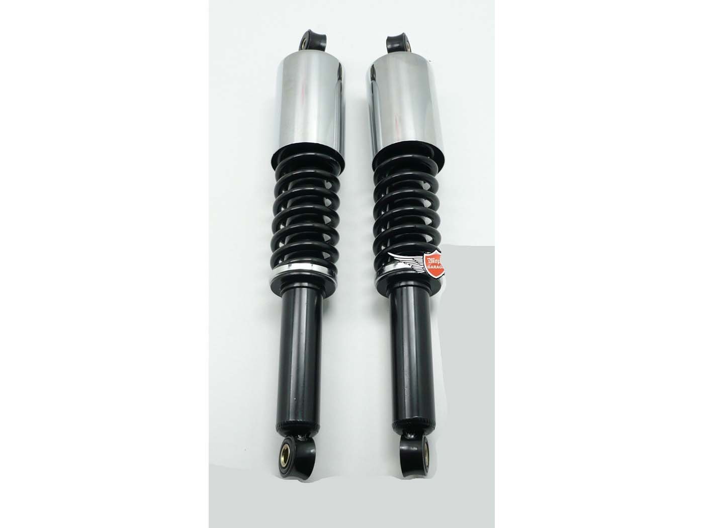 Shock Absorber Set Black Chrome 360mm Bushes 8mm 10mm Spring 7mm For Puch, Monza, Moped, Moped, Mokick