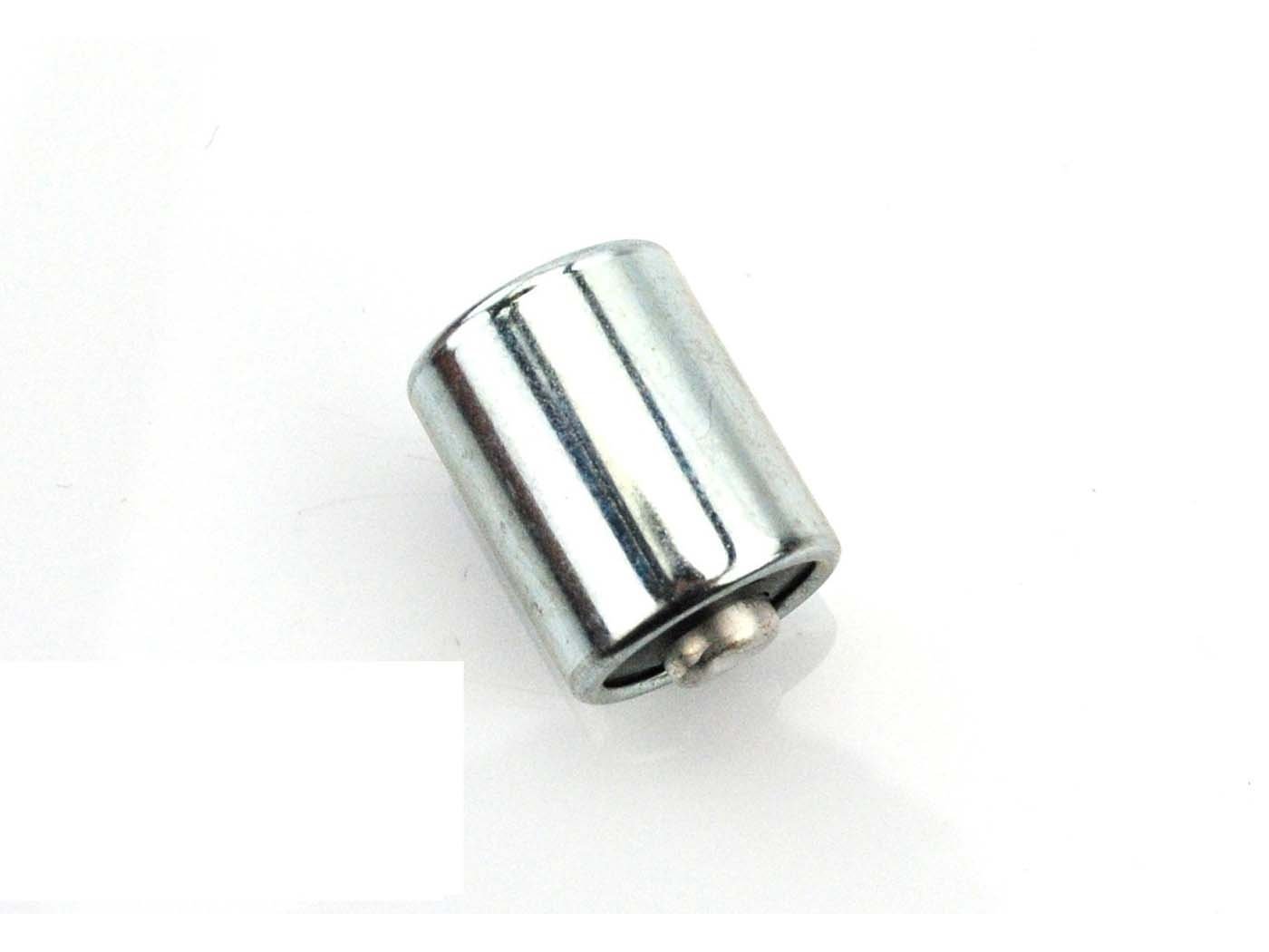 Capacitor Goebel 18mm X 23mm Solder Contact For Zündapp Automatic Moped, ZA, ZB, ZD, TS, ZR, CS, CX, Hai, GTS, C, Bergsteiger, Hercules MX, Prima, M, MK, K, Kreidler Florett, Flory, MF, MP, Puch Monza, Maxi, X, MS, VS, DS, VZ