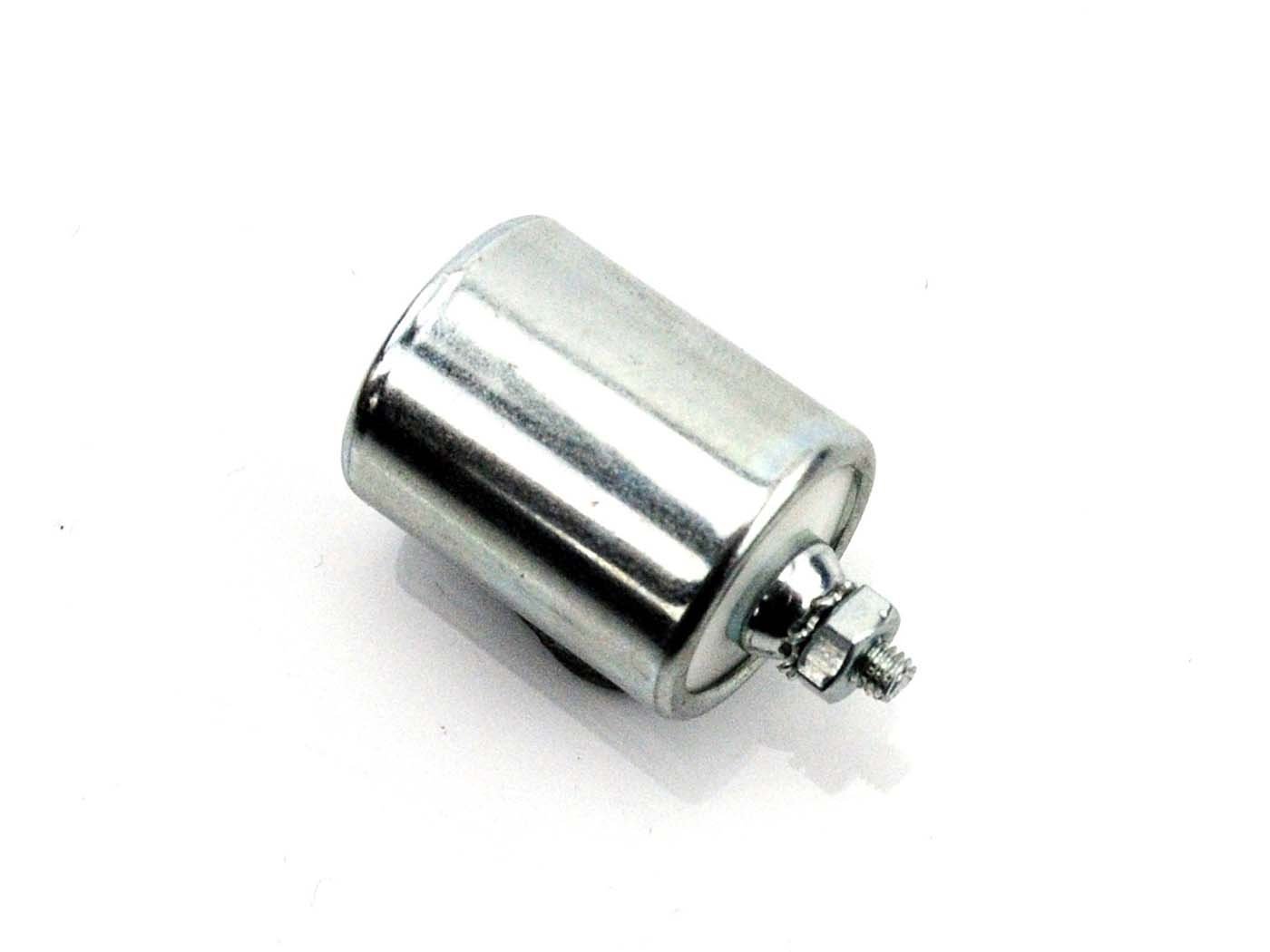 Ignition Condenser Goebel Screw Connection 18mm X 23mm For Zündapp Automatic Moped, ZA, ZB, ZD, TS, ZR, CS, CX, Hai, GTS, C, Bergsteiger, Hercules MX, Prima, M, MK, K, Kreidler Florett, Flory, MF, MP, Puch Monza, Maxi, X, MS, VS, DS, VZ, DKW, KTM, Rixe
