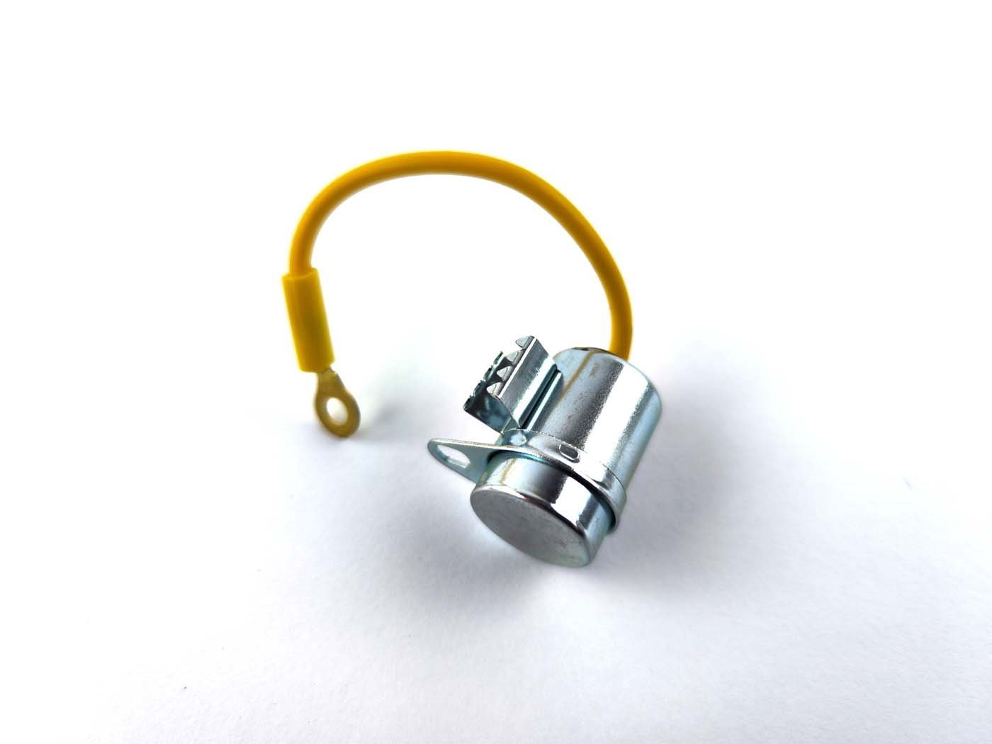 Condenser Metal With Cable Yellow For Piaggio, Vespa, Ciao, Si, Citta, Bravo