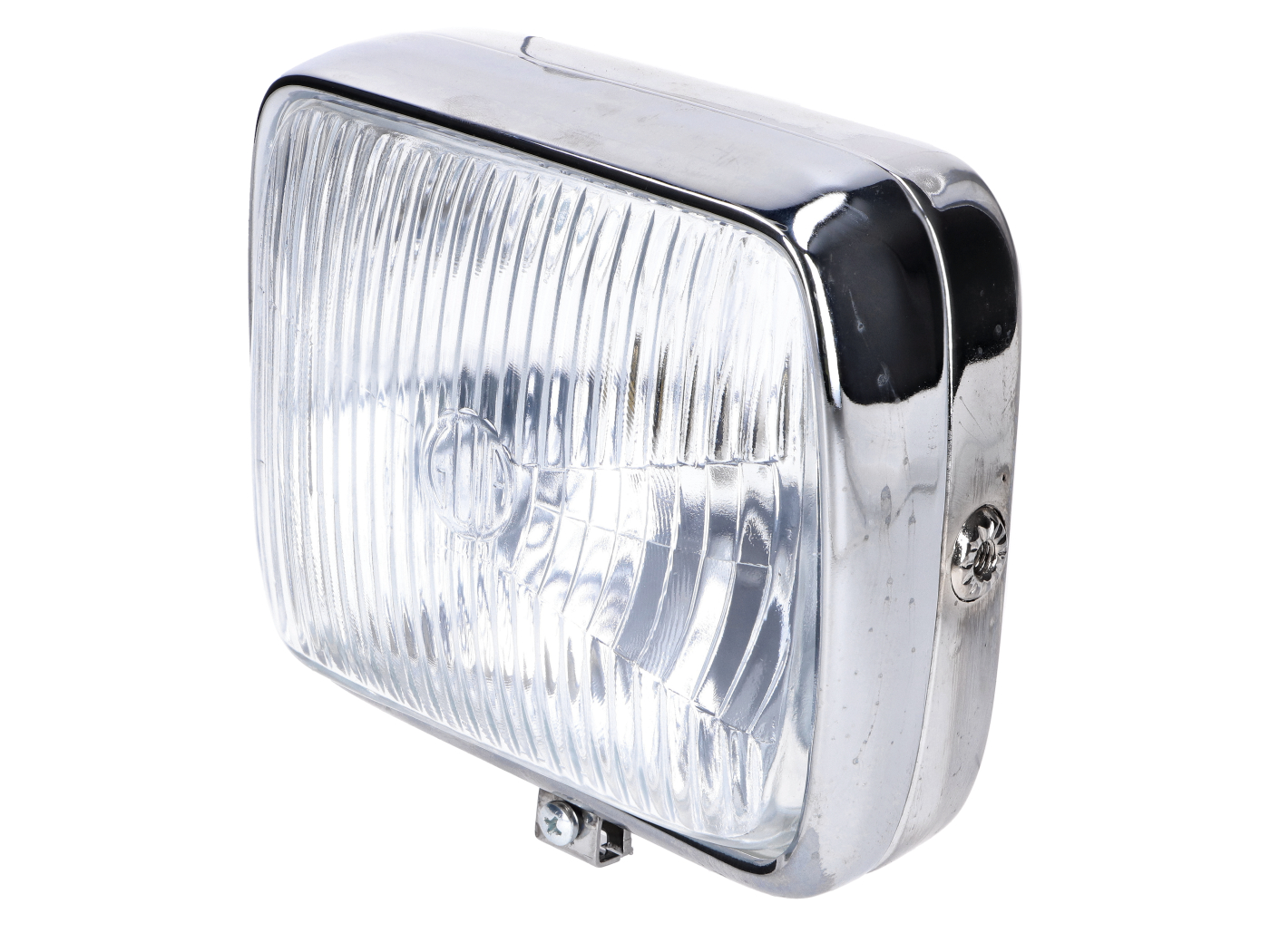 Buy now: Headlight Rectangular 18cm Chrome For Moped, Moped, Mokick Headlight Rectangular 18cm Chrome For Moped, Moped, Mokick