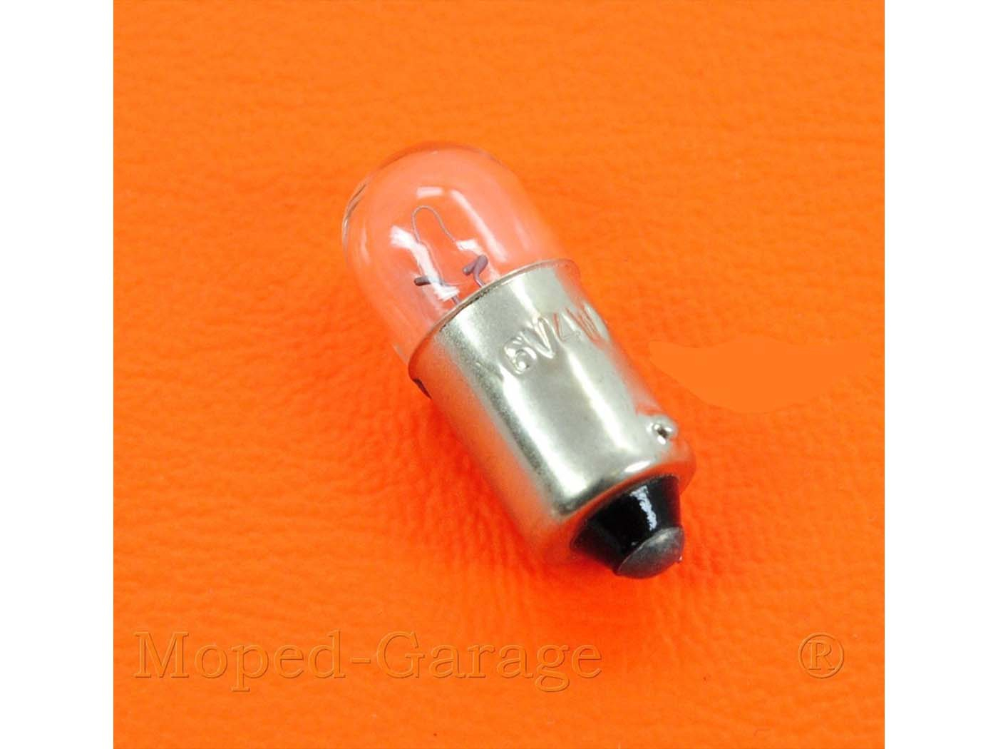 Tail Light Bulb BA 9S 6 Volt 4 Watt For Zündapp, Kreidler, Hercules, Puch