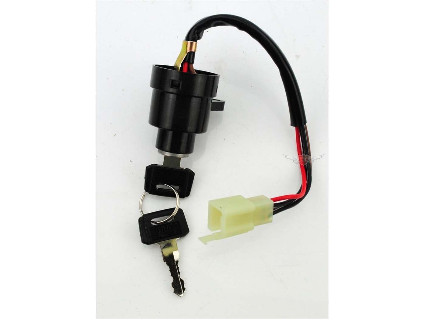 Ignition Lock 2 Positions Rectangular Connector 38mm Hole Spacing For Yamaha DT 50, MX, RD
