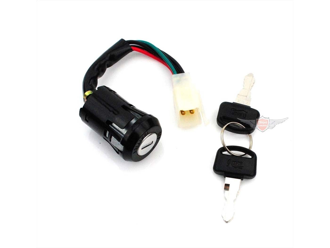 Ignition Lock 6-pin With Mounting Bracket And 2 Keys For Honda MT 5, 50, MB 50