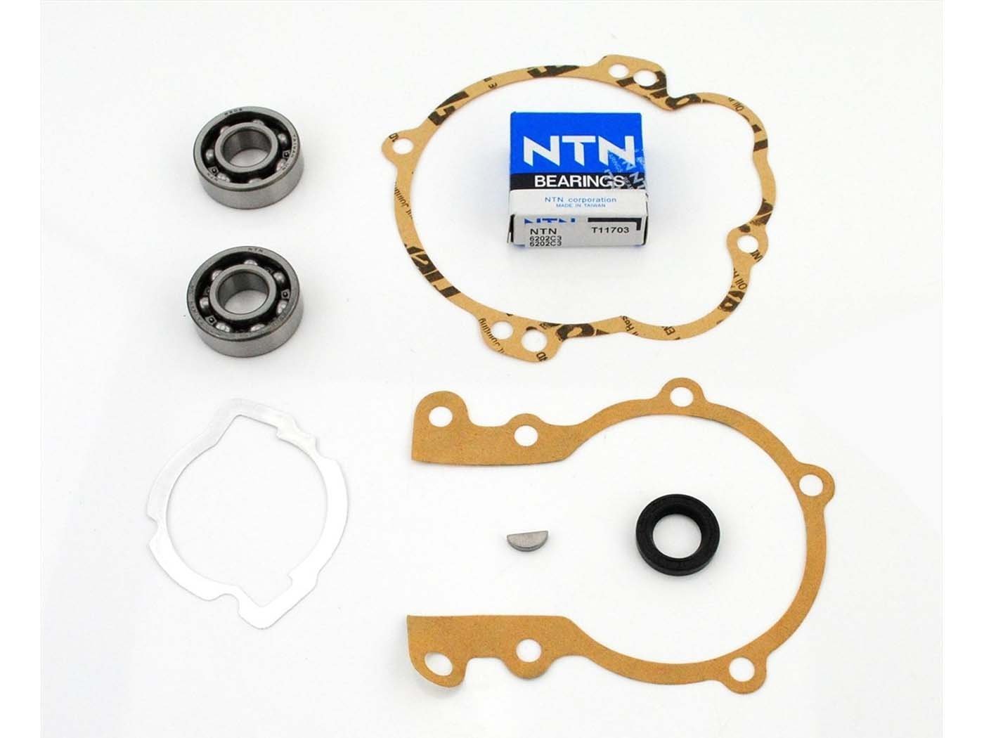 Engine Mount NTN And Gasket Set 7-piece For Piaggio, Vespa, Ciao, SI, Bravo, Boxer