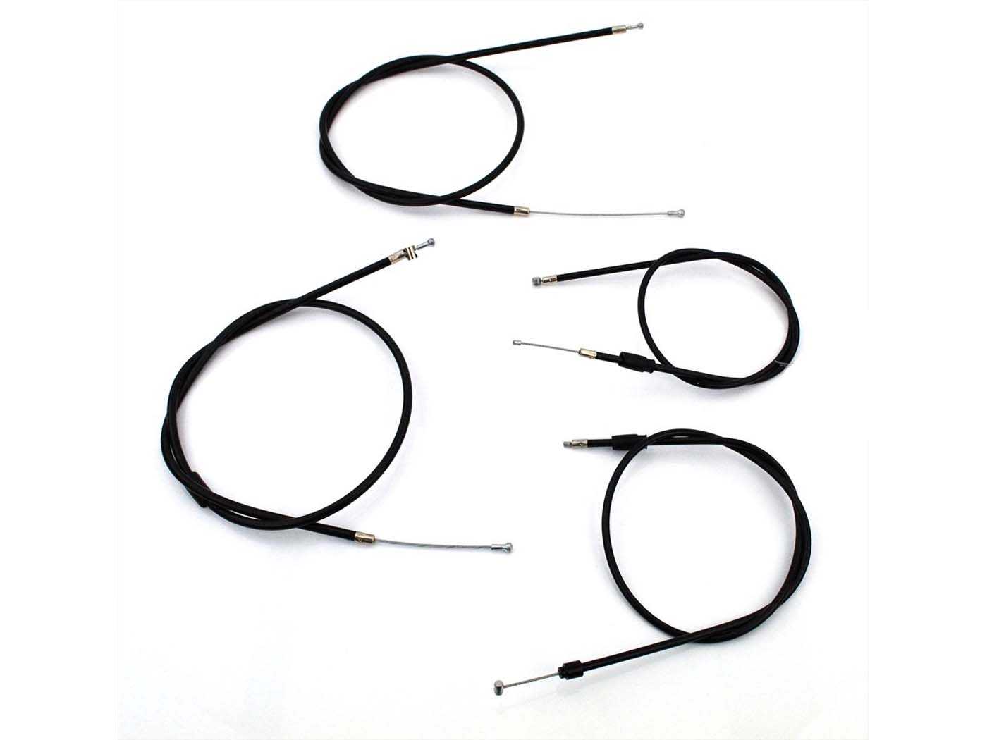 Cable Set 4-piece Black For Simson S 51, 53, 70, 83