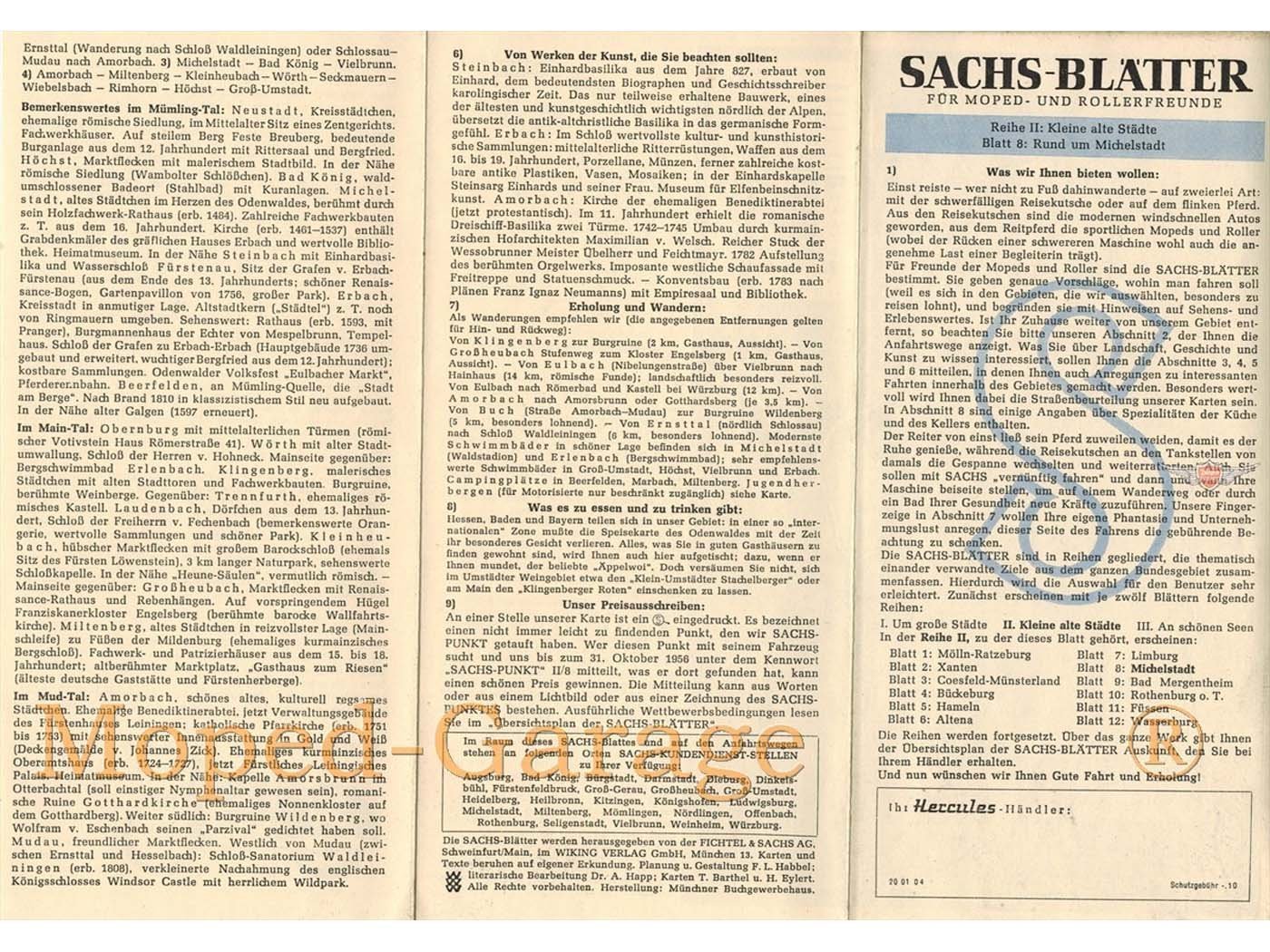 Advertisement For Miele, Hercules, Rixe Moped