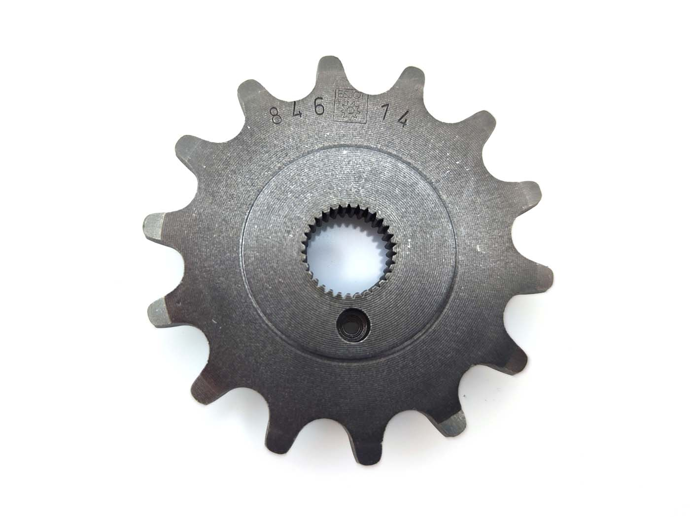 Chain Sprocket Esjot 14 Teeth Pitch 415 For ZD 20 Type 446, 25 50 ZS 460, ZX ZL Hai Enduro 448