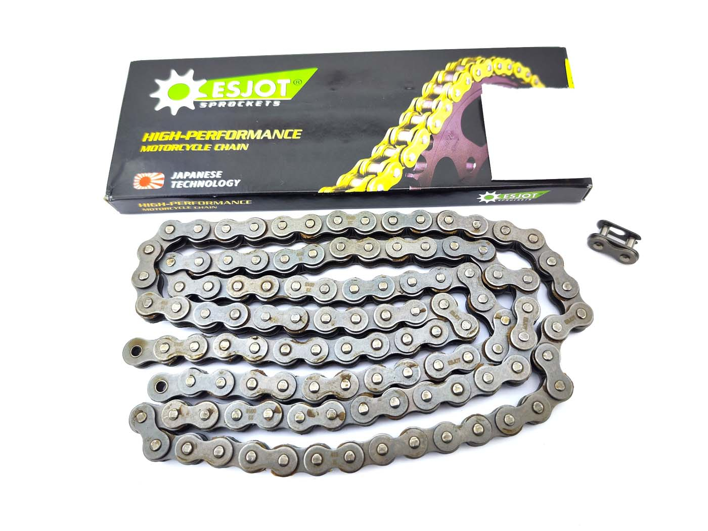 Chain Esjot 116 Links 1/2 X 3/16 Including Chain Lock For Zündapp, Kreidler, Hercules, Bergsteiger M 25