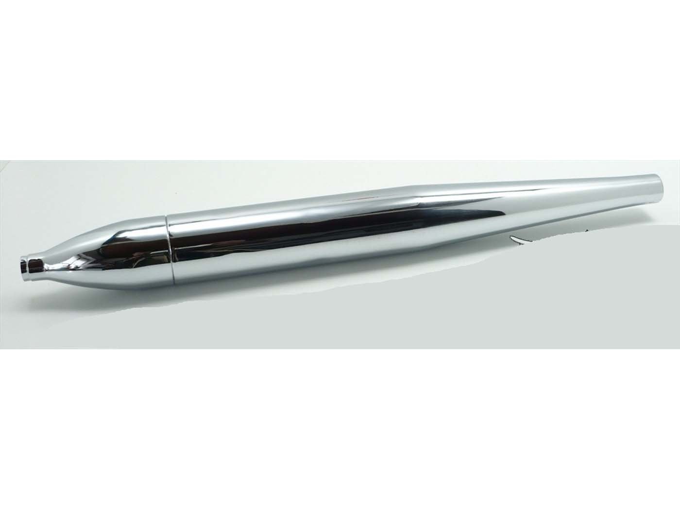 Exhaust Cigar Shape 690mm 70mm 32mm Chrome For Zündapp GTS, KS, Sport Combinette, Hercules, Puch, Miele, DKW, Rixe, Göricke, Griztner, KTM, Horex