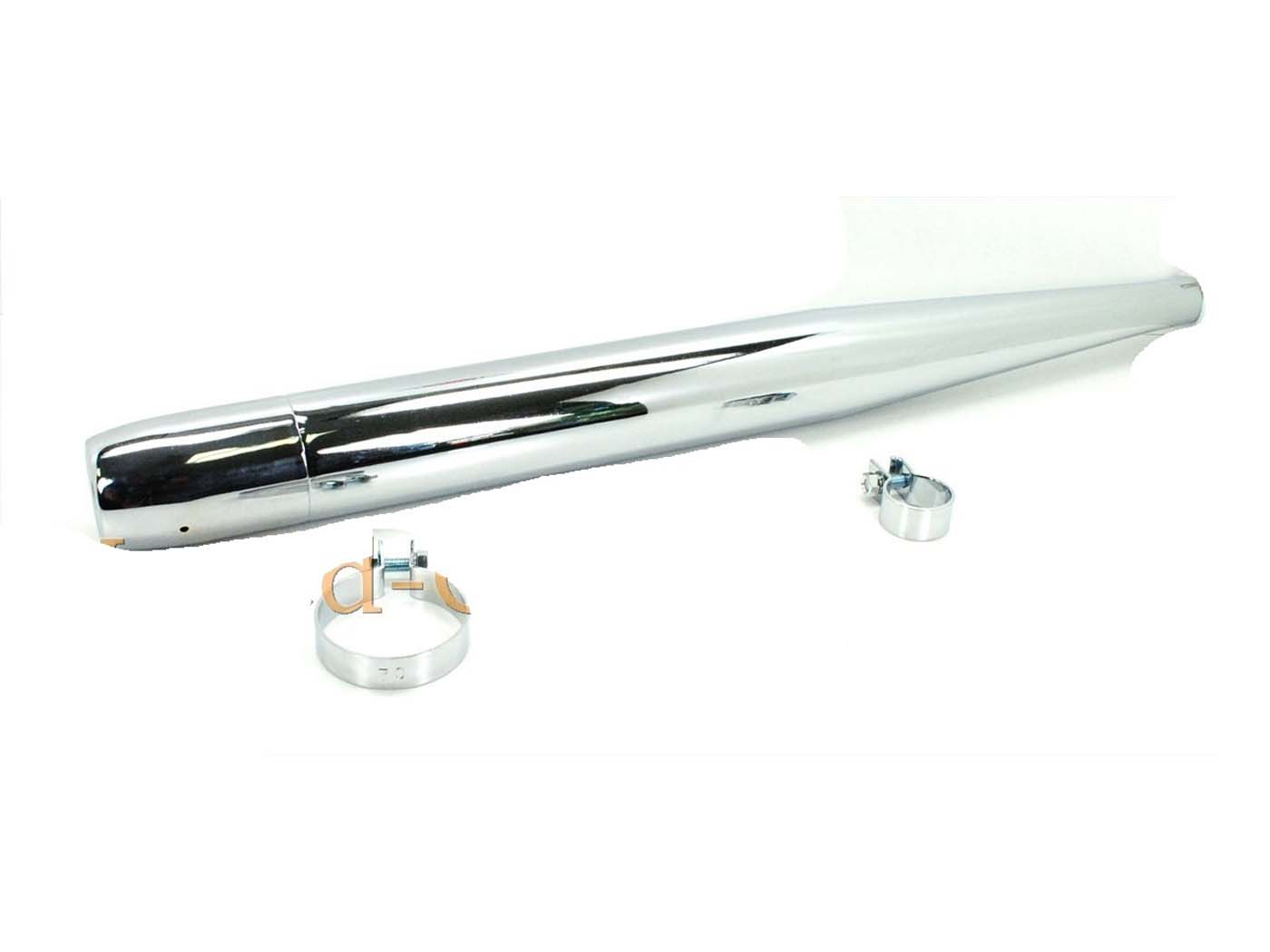Exhaust With Clamps 32mm Chrome For Hercules Moped Mokick Moped