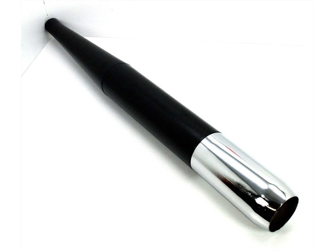 Exhaust Matt Black Chrome End Cap 32mm 700mm For Zündapp GTS, KS, Hercules K, MK, Kreidler Florett, Puch, Miele, DKW, Rixe, Göricke, Griztner, KTM, Horex