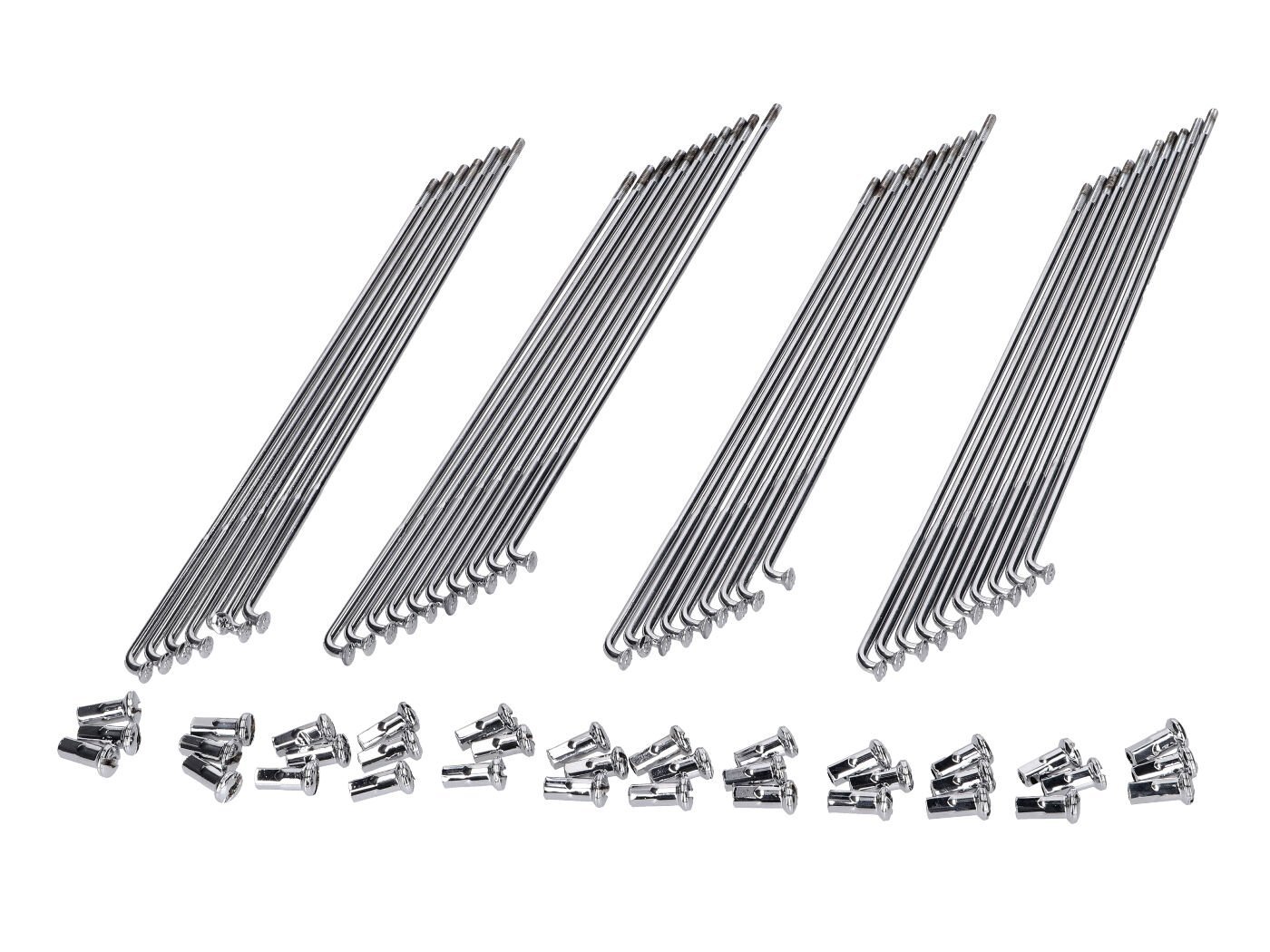 Spokes Cloverleaf Chrome 183mm With Nipple (36 Pieces) For Kreidler, Flory MF 12, 13