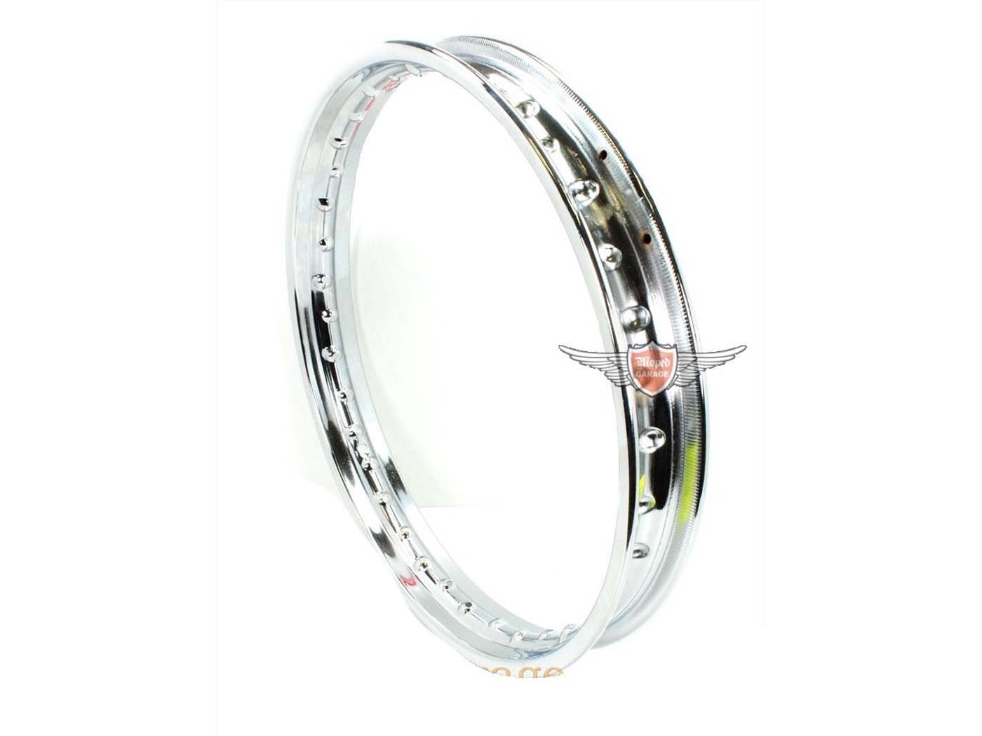 Chrome Rim 1.60 X 17 Inch 36 Hole 5mm Bore For Kreidler Florett Mustang, Zündapp, Puch, Hercules
