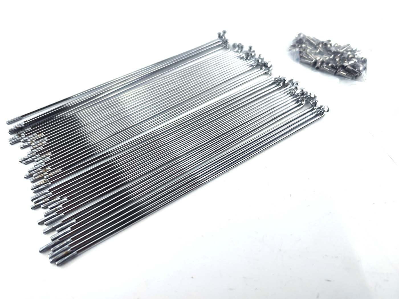 Spoke Set 36 Pieces Steel 180mm 2.6mm Nipple 5mm 8mm For Hercules K 50 SE, RE, RL, SX, RX