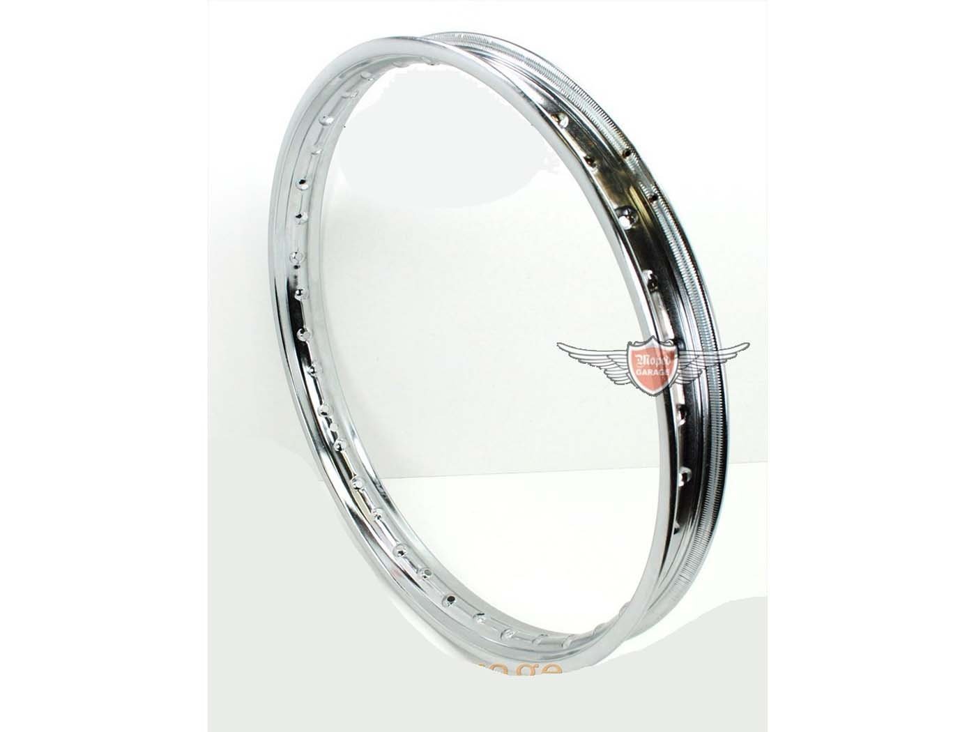 Chrome Rim 1.20 X 17 Inch 36 Hole 6.5mm For Moped, Moped, Mokick