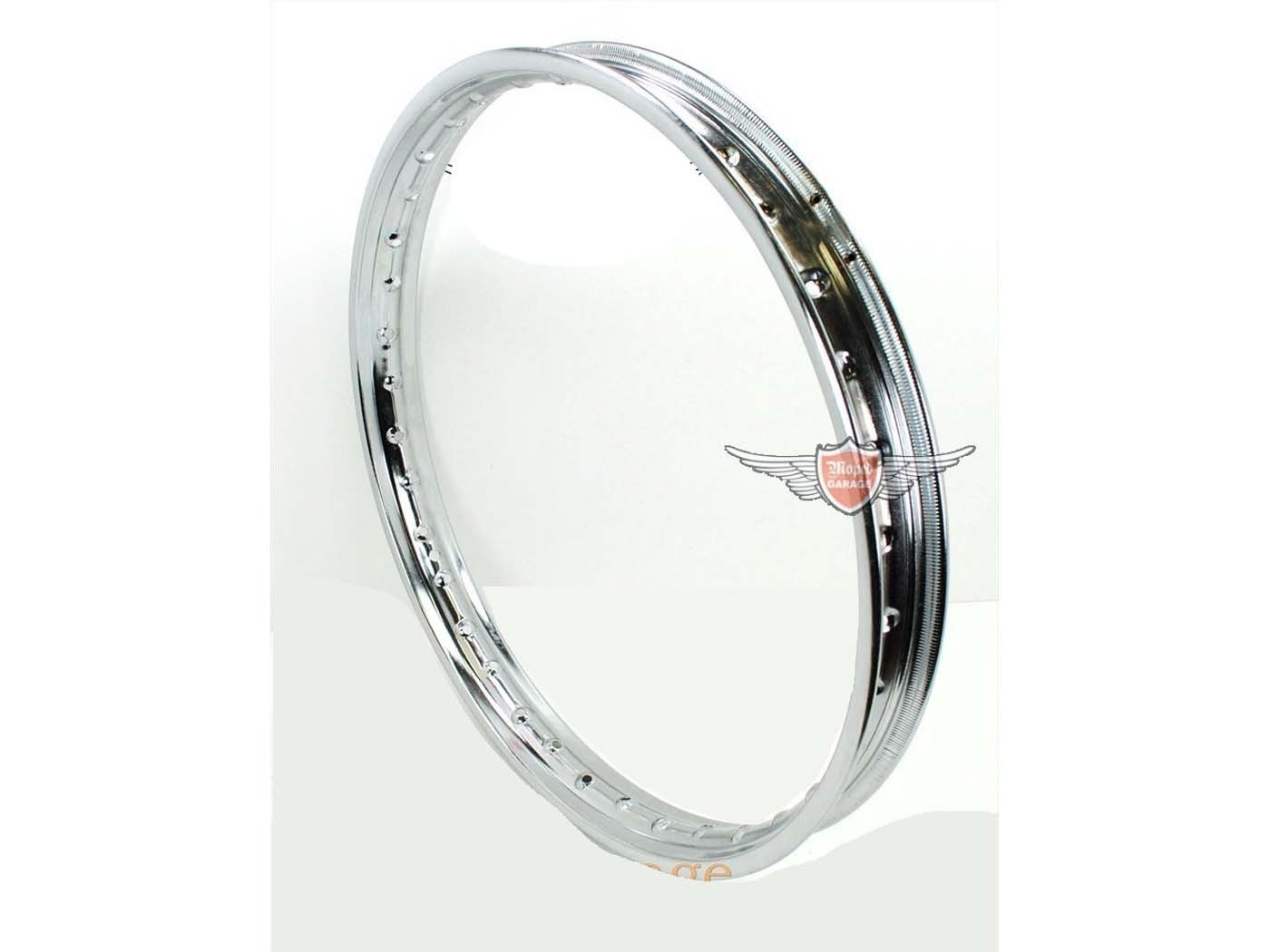 Chrome Rim 1.40 X 18 Inch 36 Hole 6.5mm For Moped, Moped, Mokick, Light Motorcycle
