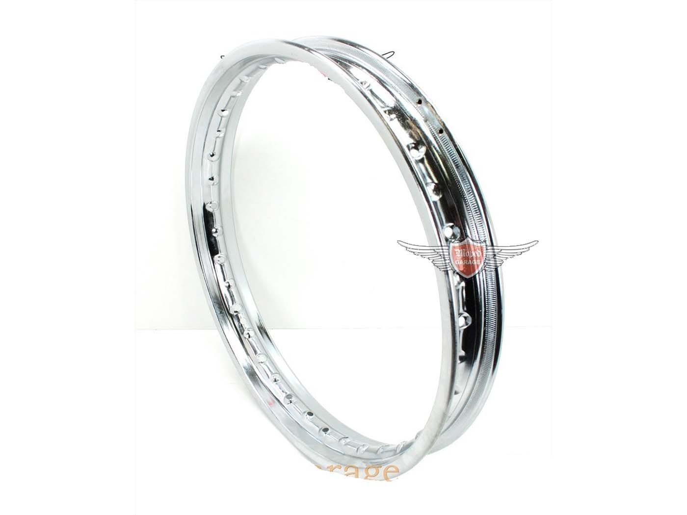 Chrome Rim 1.85 X 18 Inch 36 Hole 7mm For Moped, Moped, Mokick, Light Motorcycle, Motorcycle