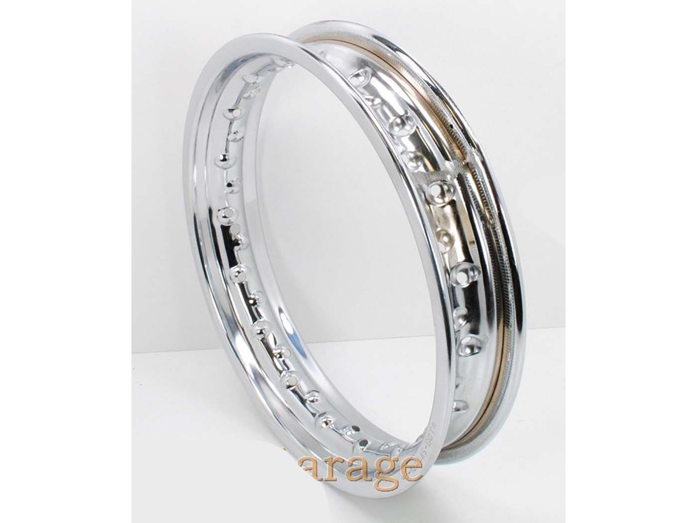 Chrome Rim 1 1.85 X 12 Inch 36 Holes 6.5mm For Puch DS 50 Moped Mokick