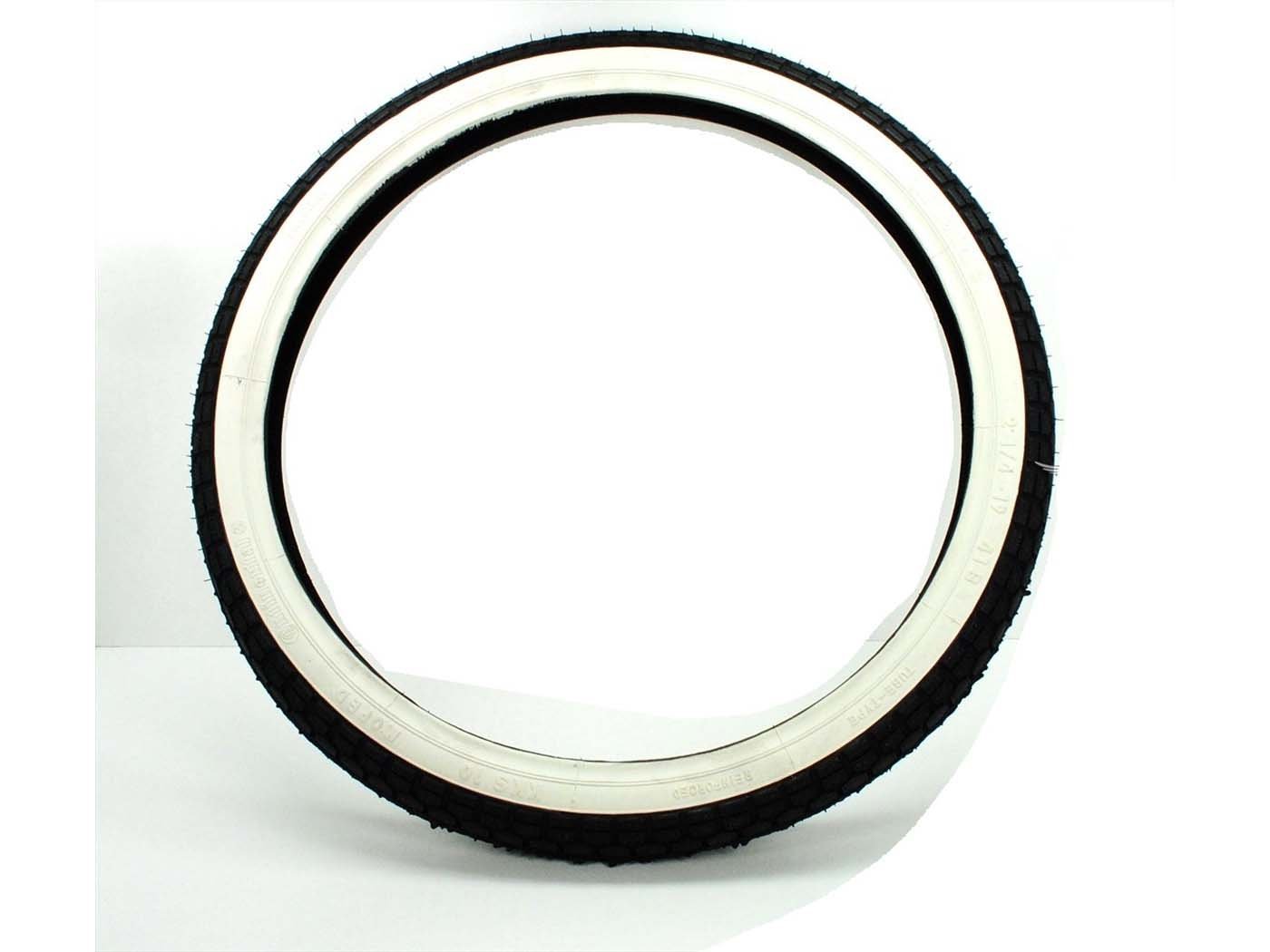 Tires Continental Black White 2-1/4-19 For Zündapp, Bergsteiger M 50, Moped 25 Type 434
