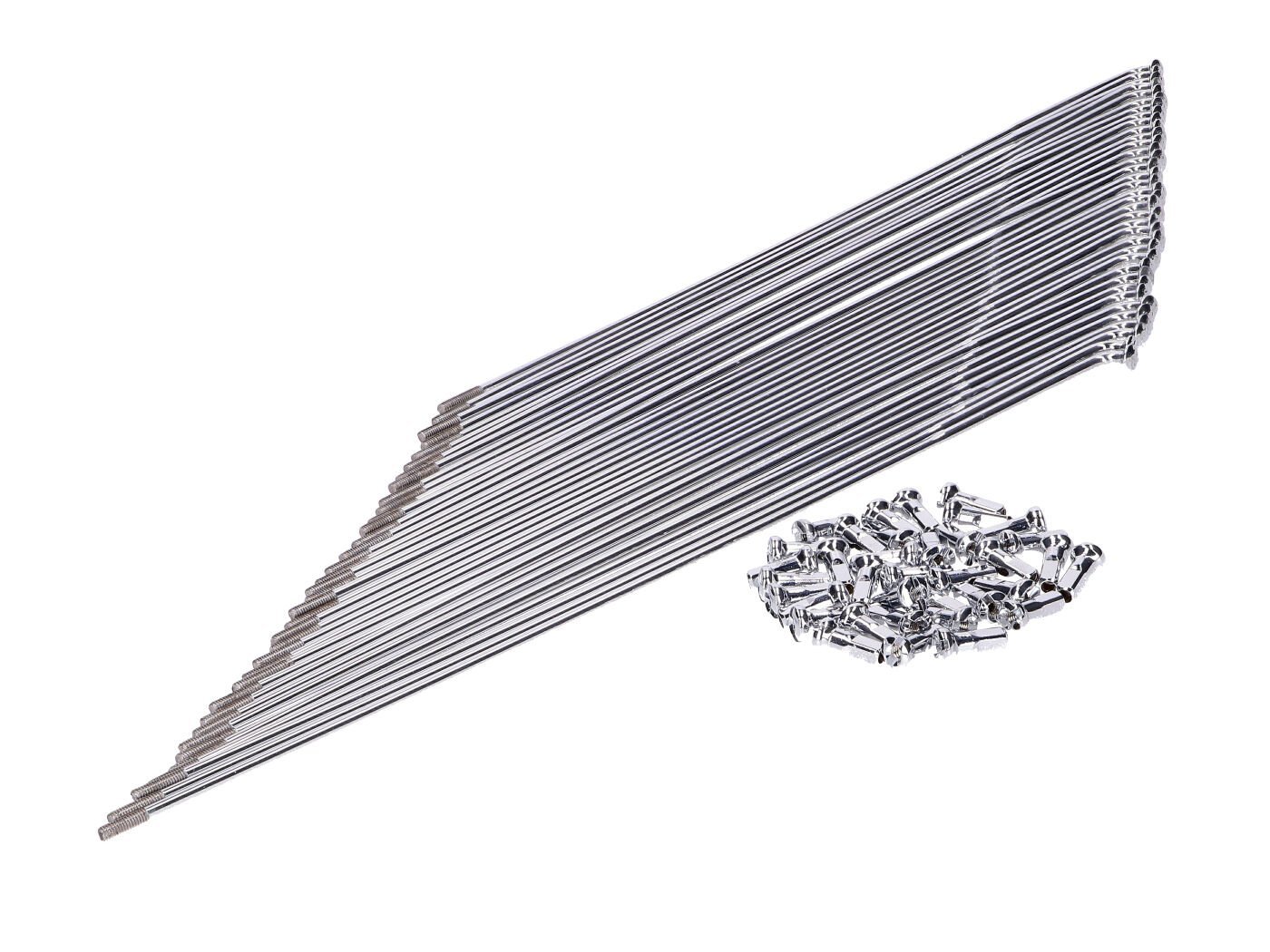 Spokes Cloverleaf Chrome 212mm 211mm With Nipple 36 Pieces For WWS, Hercules, Hercules 221 MFHT