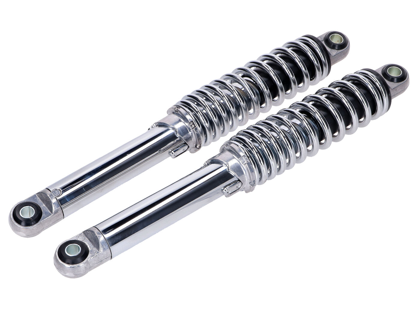 Buy now: Shock Absorber Set IMCA 350mm Chrome For Zündapp CS, CX, Hai 25 50, Kreidler Shock Absorber Set IMCA 350mm Chrome For Zündapp CS, CX, Hai 25 50, Kreidler