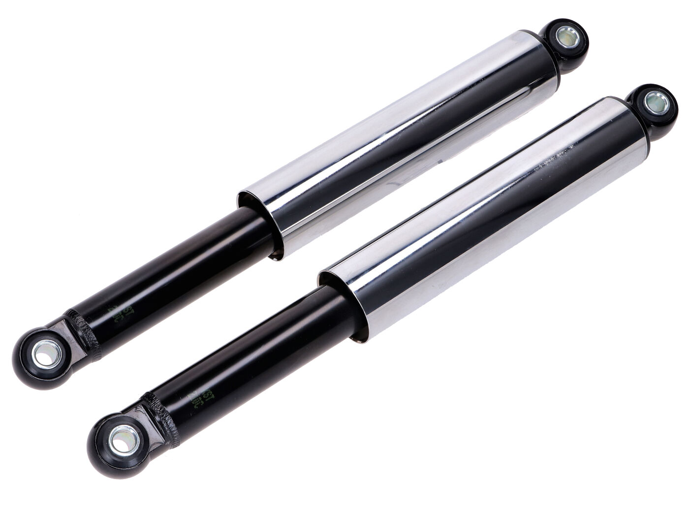 Buy now: Shock Absorber Set 360mm 10mm Chrome/black For Kreidler Florett K54 Egg Tank Shock Absorber Set 360mm 10mm Chrome/black For Kreidler Florett K54 Egg Tank