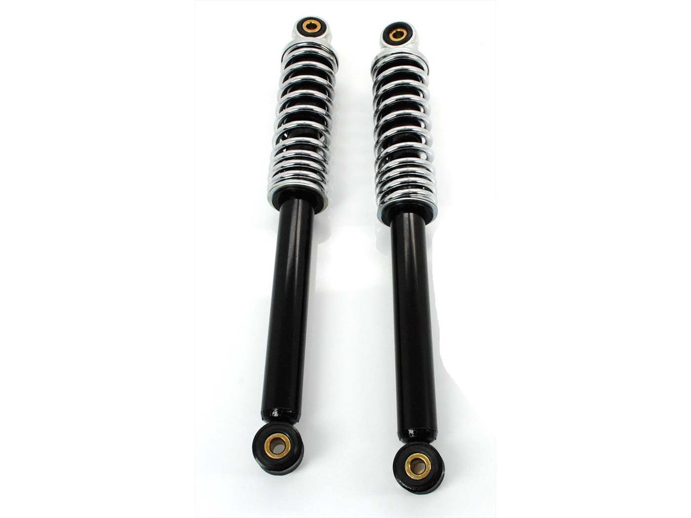 Shock Absorber Set 330mm 8mm Black Chrome For Zündapp ZD, ZR, ZA, A, X, ZS, Hercules Prima, DKW, KTM, Rixe