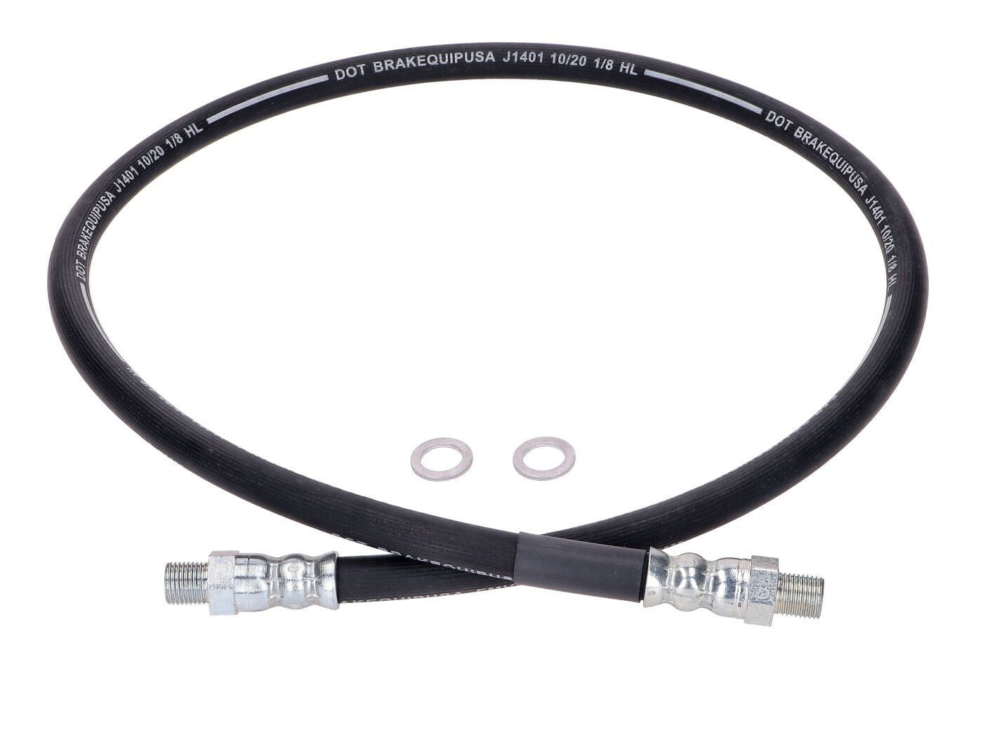 Brake Line MOGA 800mm Black With Sealing Washers For MZ ETZ 125, 150, 250, 251, 301