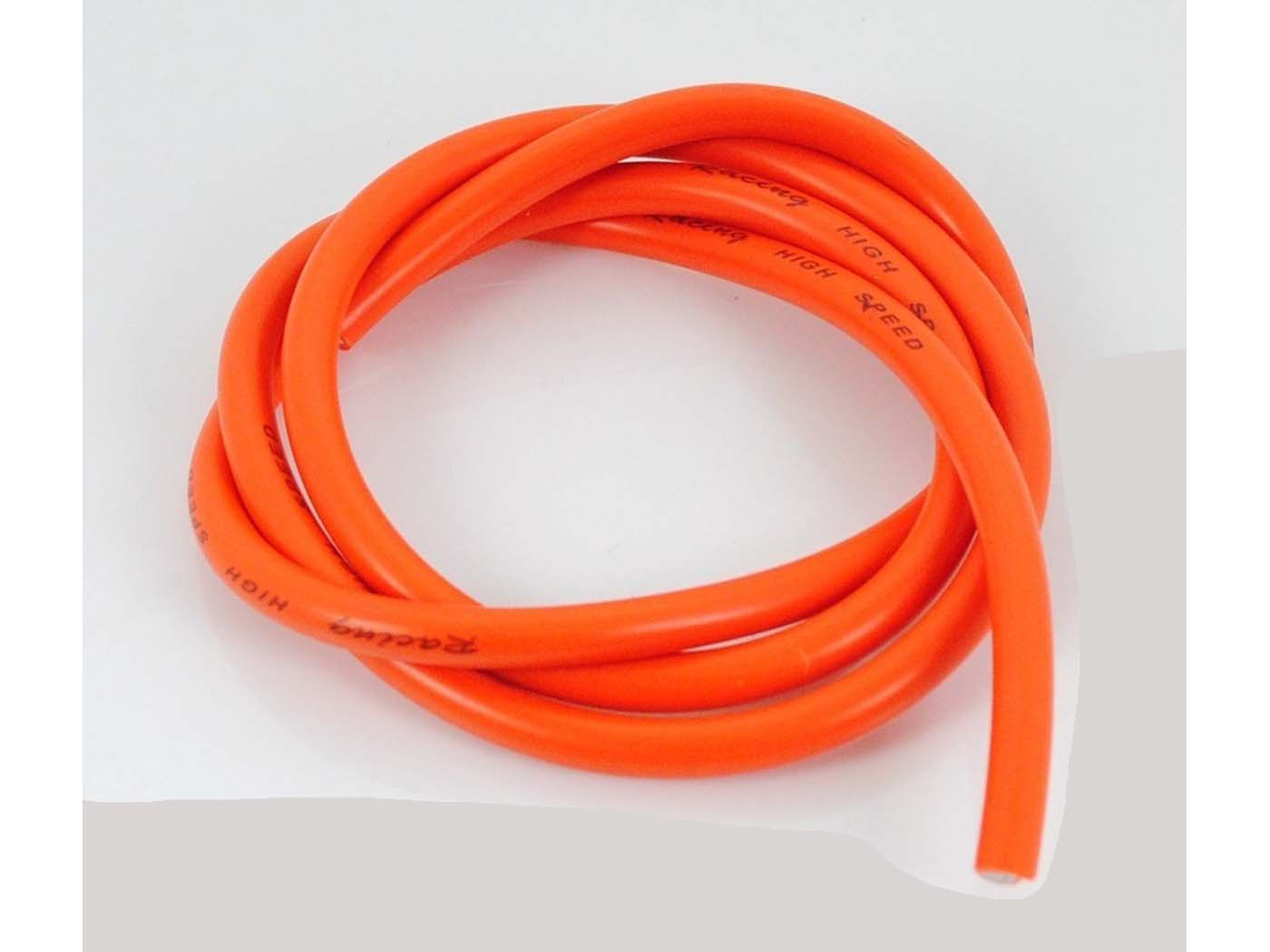 Ignition Cable Orange 100 Cm 7mm For Bergsteiger M 50 Mofa 25, Automatic Mofa, ZA, ZB, ZD 10, 20, TS, ZR CS, CX, Hai, GTS, C, Hercules MX 1, Prima, M, Kreidler Florett, Flory, MF, Puch Moped