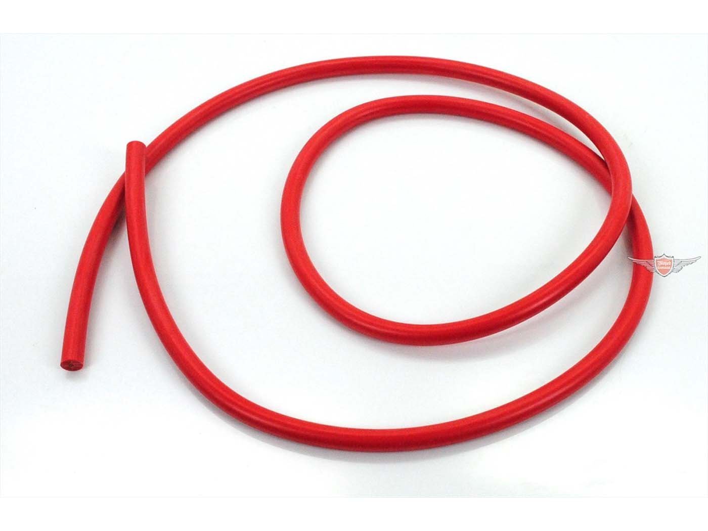 Ignition Cable 1m Silicone Red D=7mm For Zündapp, Kreidler, Hercules, Puch, KTM, DKW, Moped, Scooter, Motorcycle