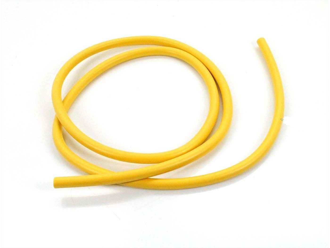 Ignition Cable 1m Silicone Yellow D=7mm For Zündapp, Kreidler, Hercules, Puch, KTM, DKW, Moped, Scooter, Motorcycle