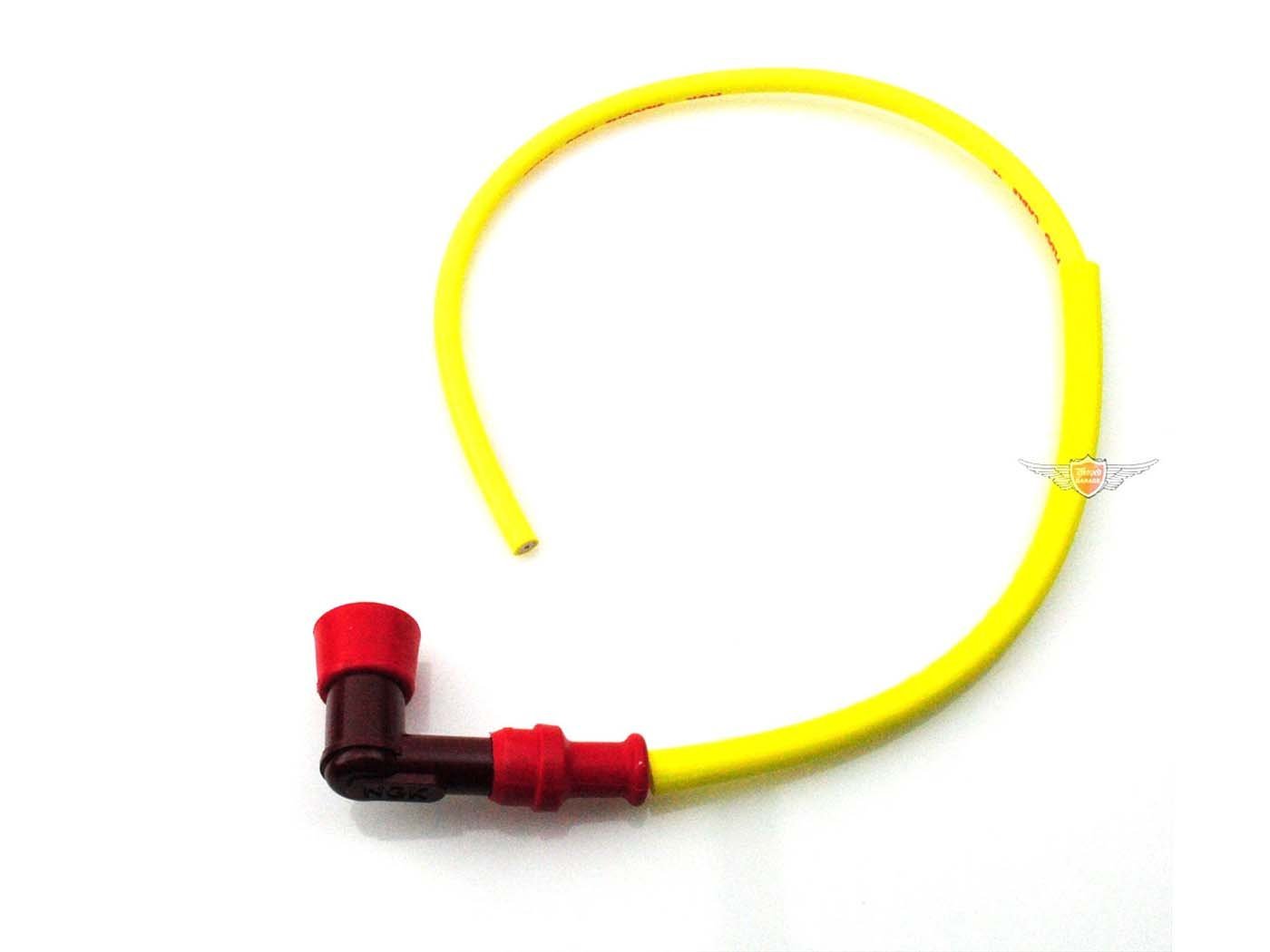 Spark Plug Cap NGK 90 Degrees Red 5k Ohm With Silicone Cable 50 Cm For Zündapp, Kreidler, Hercules, Puch, KTM, Yamaha, Honda, Kawasaki, Suzuki