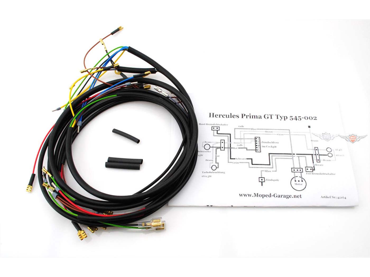 Wiring Harness With Connection Diagram For Hercules Prima GT GX Type 545 002
