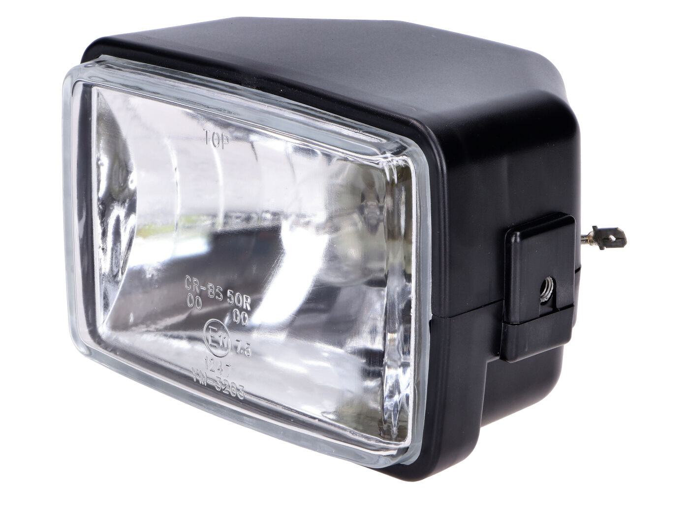 Buy now: Headlight Rectangular Black 130mm For Tomos A35, Moped, Moped, Mokick Headlight Rectangular Black 130mm For Tomos A35, Moped, Moped, Mokick