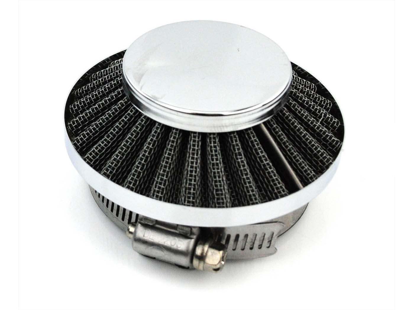 Buy now: Air Filter 60mm 87mm 46mm Chrome For Hercules, Zündapp, Kreidler, Puch, KTM, DKW, Piaggio, Garelli Air Filter 60mm 87mm 46mm Chrome For Hercules, Zündapp, Kreidler, Puch, KTM, DKW, Piaggio, Garelli
