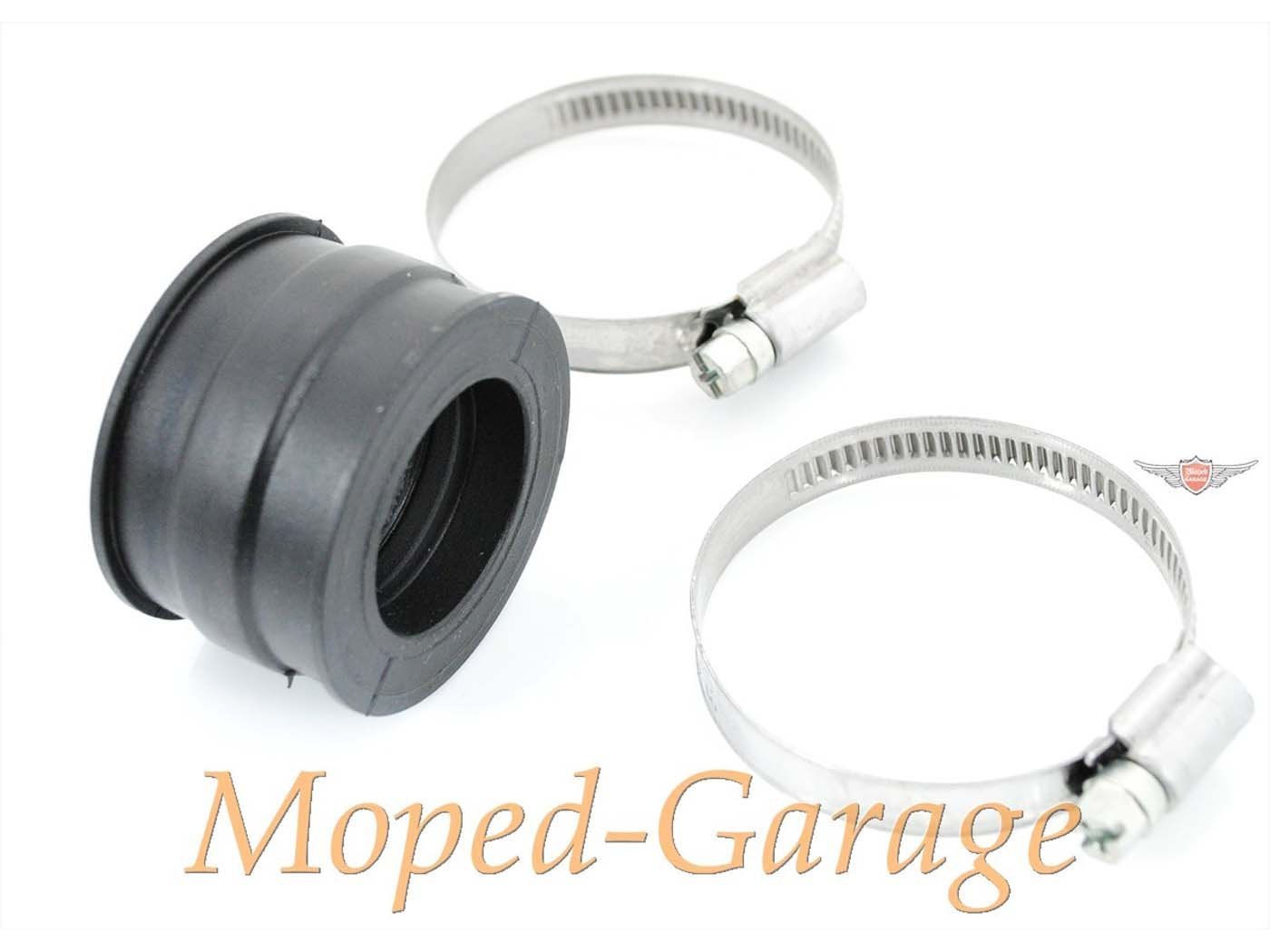 Intake Rubber 30/35mm Black With Clamps For Moped, Moped, Mokick