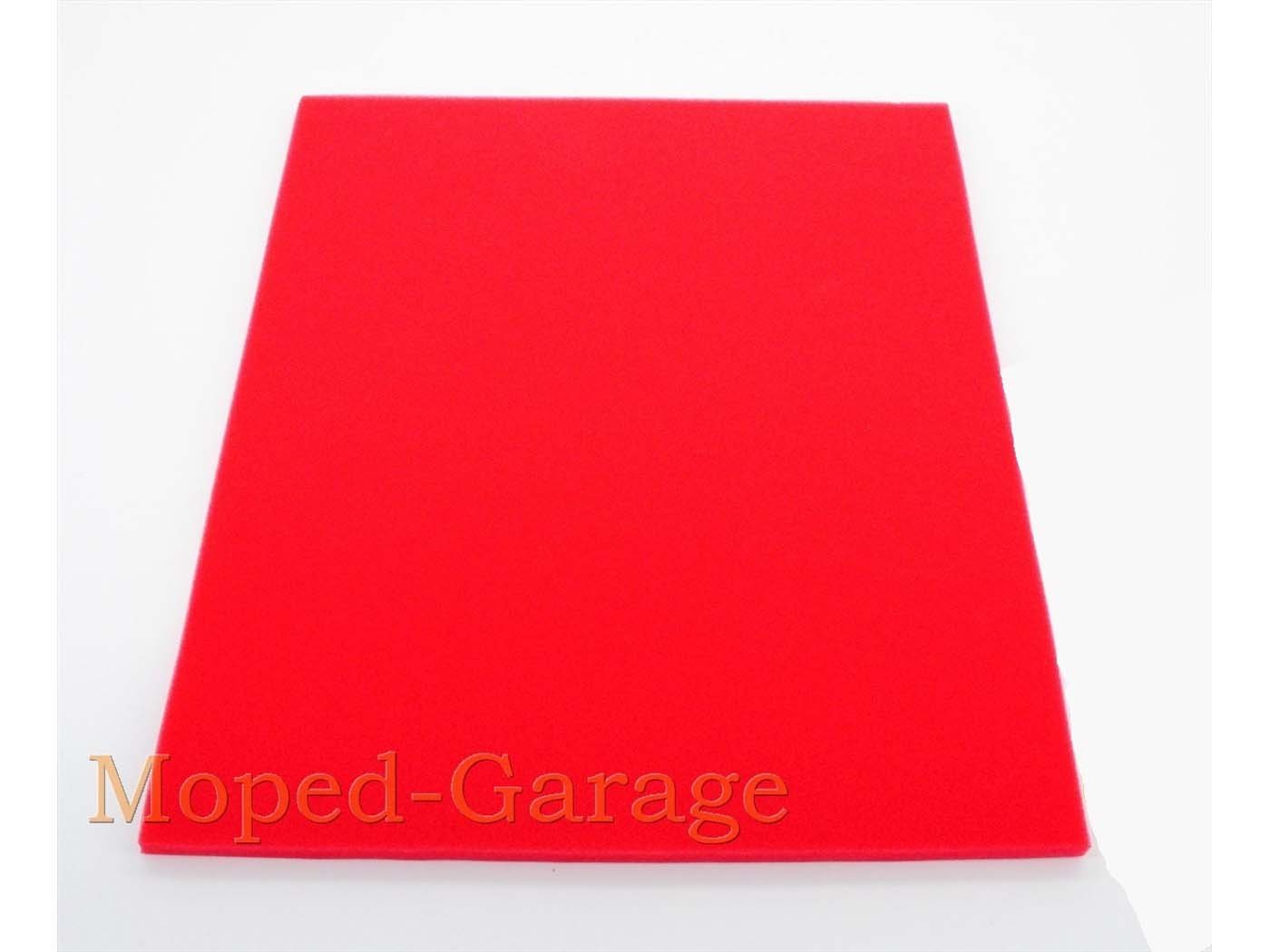 Air Filter Mat Red 33x28 Cm 10mm For Hercules K 50 GS, 75 Prima, Ultra, MK, Supra, Zündapp GTS, KS, CS, CX, Hai, Kreidler Florett, Flory, MF, Puch, Simson, KTM, DKW
