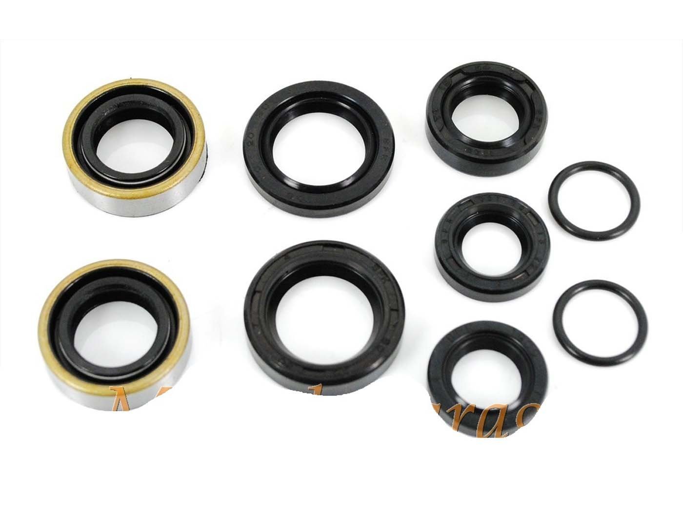 Simmerring And O-ring Set 9-piece 17x28x8 15x24x7 20x30x5 20x30x7 14x22x5 13x22x5 14x2 For Kreidler, Florett Egg Tank, LF, LH, K54/32