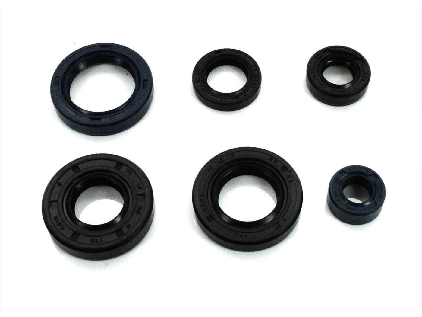 Oil Seal Set 6-piece Black For Malagutti, Yamaha