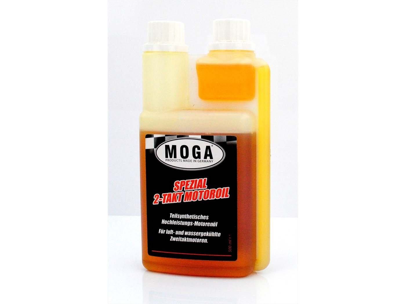 Engine Oil MOGA 500ml 165mm High 90mm Wide 45mm Deep For Moped Mokick