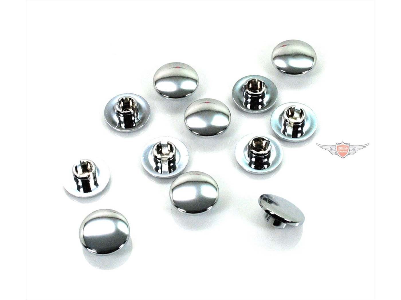 Cover Caps For Hexagon Socket M8 Screw Head Chrome 12 Pieces For Moped Mokick
