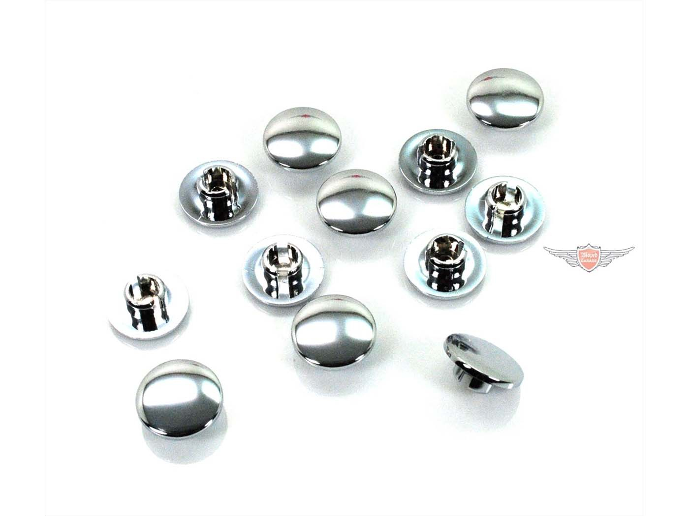 Cover Caps For Hexagon Socket M10 Screw Head Chrome 12 Pieces For Moped Mokick