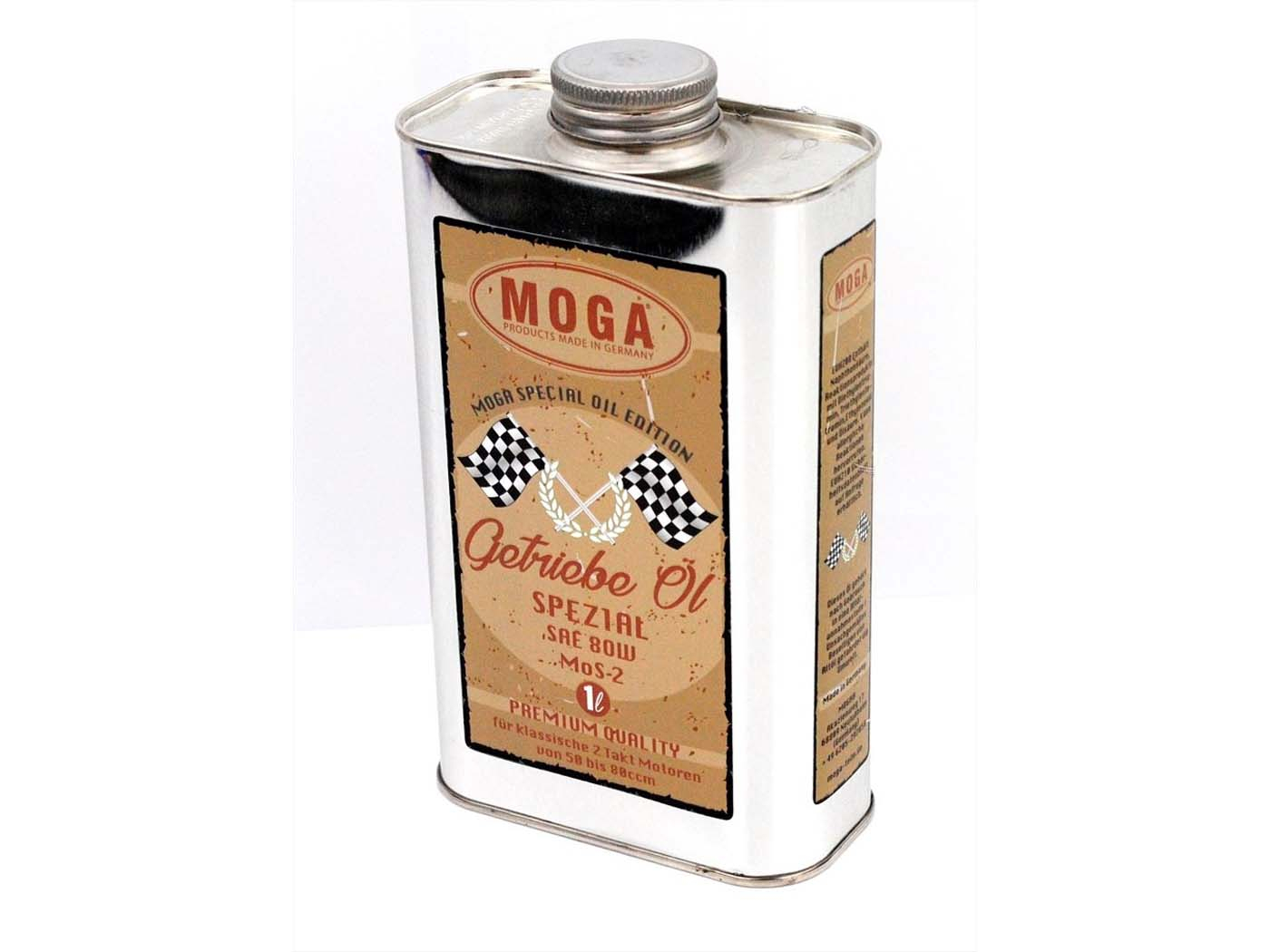 Gearbox Oil Special MOGA 1 Liter SAE80 MoS-2 Classic In Tin Can For Moped Moped Mokick